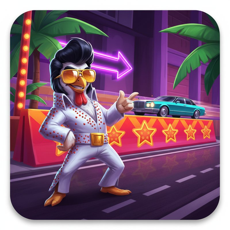 Chicken Road Vegas - Elvis Chicken Crash Game
